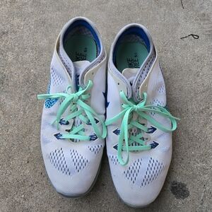 Nike White and Teal Athletic Shoes